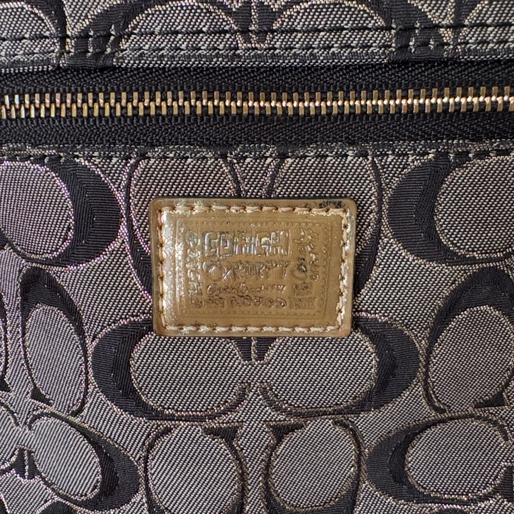 Coach Poppy Black and Gold Crossbody - Picture 7 of 10